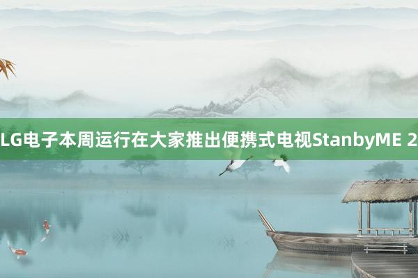 LG电子本周运行在大家推出便携式电视StanbyME 2