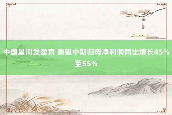 中国星河发盈喜 瞻望中期归母净利润同比增长45%至55%