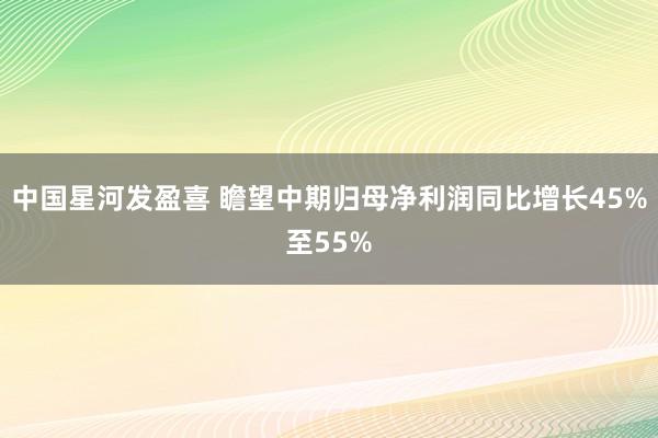 中国星河发盈喜 瞻望中期归母净利润同比增长45%至55%