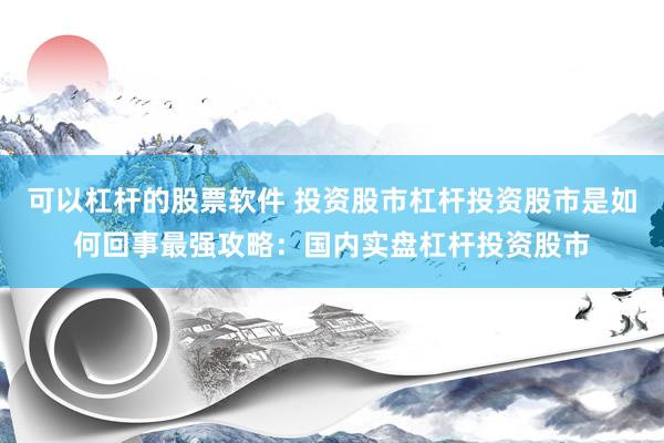 可以杠杆的股票软件 投资股市杠杆投资股市是如何回事最强攻略：国内实盘杠杆投资股市
