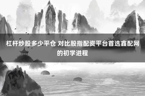 杠杆炒股多少平仓 对比股指配资平台首选鑫配网的初学进程