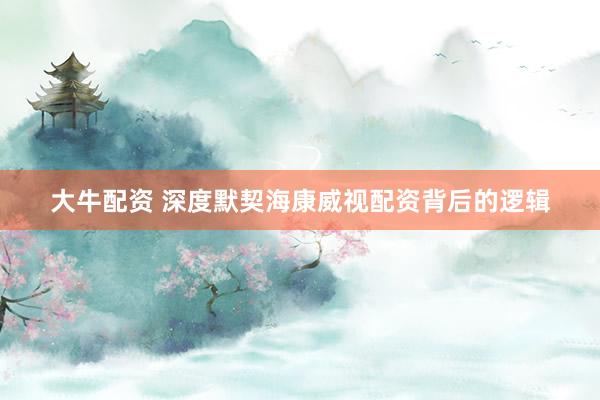 大牛配资 深度默契海康威视配资背后的逻辑